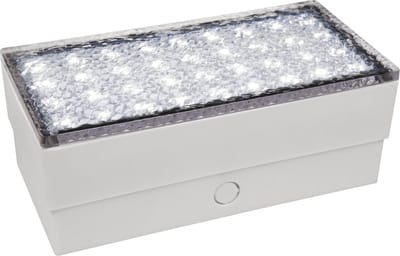 Grondspot ''Straatsteen'' 20x10x7cm - Tuinverlichting/Buitenverlichting IP65 - Neutraal wit 4000K -180lm- 230V - 3W