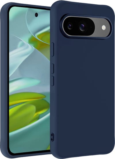 Hoesje - Geschikt voor Google Pixel 9 - Sterk & Shockproof - Hoes Cover - Siliconen Case - Telefoonhoesjes - Donkerblauw