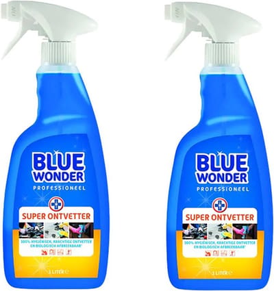 Blue Wonder Professioneel Superontvetter Spray - 2 stuks + gratis KD Spons