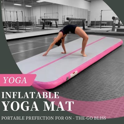 Wentink Mo opblaasbare Gymnastiekmat (met Pomp)- Yogamatten - Sportmat