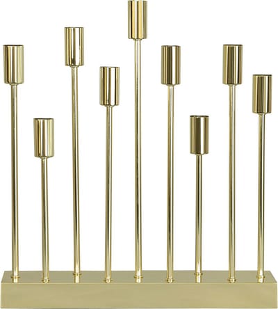 Star Trading 132-10, Lichtdecoratie figuur, Geelkoper, IP20, Zwart, 9 lampen, E14