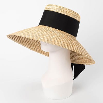 Franse elegante Strooien zomerhoed dames strandreis zonnehoed Hepburn-stijl breedgerande hoed sombreros para mujer M55-58cm beige