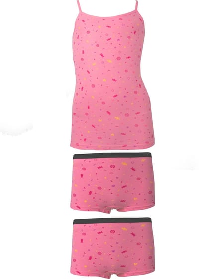 Kinderondergoed Funderwear - Set Snoepie - Roze - Maat 176 - Meisjes
