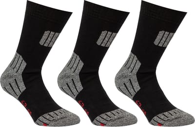 3-Pack Koele Naadloze Wandelsokken-Zwart-35-38-Walking-Experience