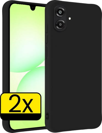 Hoesje - 2 Stuks - Geschikt voor Samsung Galaxy A07 - Sterk & Shockproof - Case Siliconen - Back Cover - Telefoon Hoes - Telefoonhoesjes - Zwart