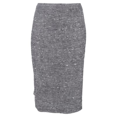 Max Mara tweed midi-kokerrok in grijze wol