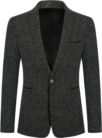 ALLTHEMEN Heren Zakelijk Jas Sportieve Slim Fit Blazer - Vrijetijdsjasje Kostuumjas - XS