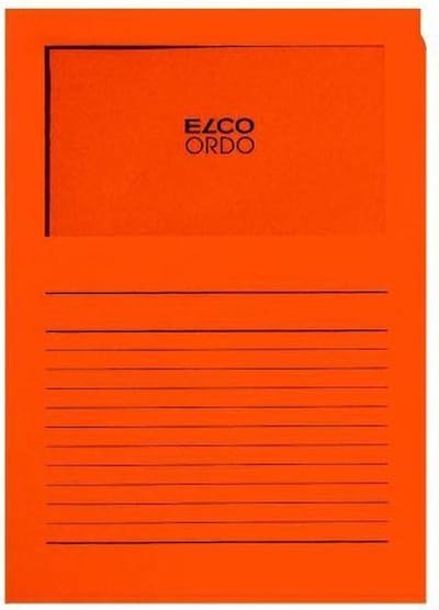 Elco Ordo Cassico L-map met venster A4 100 stuks 220 x 310 mm oranje