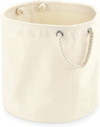 Westford Mill Heavy Canvas Storage Trug WM580 - Natural - S (30 x 30 cm)
