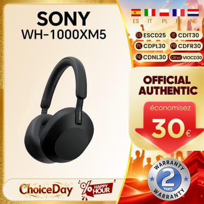 Originele Sony WH-1000XM5 draadloze actieve noise-cancelling hoofdtelefoon met 30 mm speciaal ontworpen driverunit