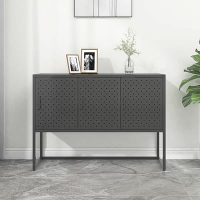 vidaXL - Dressoir - 105x35x75 - cm - staal - antracietkleurig