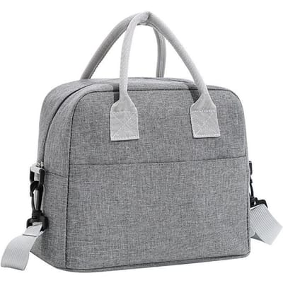 Nieuwe Draagbare Lunchtas Koeltas Tote Handtas Picknick Geïsoleerde Doos Canvas Thermische Voedselcontainer Mannen Vrouwen Kinderen Reizen Lunchbox grijs