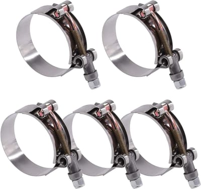 5 Stuks RVS T-Bolt Slangklemmen 51-59mm voor Turbo Inlaat en Intercooler Slangen