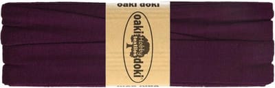 Oaki Doki Jersey Tricot Biaisband 20mm – 3 Meter – Wijnrood 919 – Elastisch Afwerkingslint voor Stretchstoffen