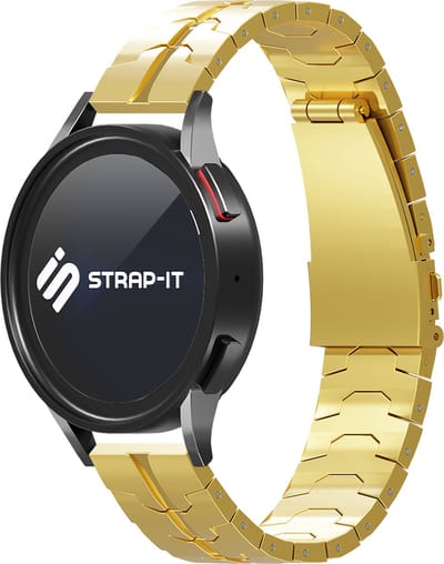 Strap-it Smartwatch bandje 22mm - Stalen Special bandje - geschikt voor Samsung Galaxy Watch 1 46mm / Watch 3 45mm / Gear S3 Classic & Frontier - Polar Vantage M / M2 / M3 / V3 / Grit X / Grit X Pro - OnePlus Watch - goud