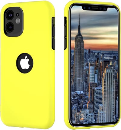 ShieldCase dubbellaags siliconen hoesje geschikt voor Apple iPhone X / Xs - geel-zwart - Beschermhoesje - Shock proof Hardcase - Siliconen - TPU Case shockproof - Beschermhoes