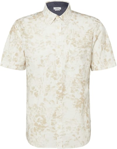s.Oliver - male - Slim fit: shirt met korte mouwen, all-over print en borstzakje