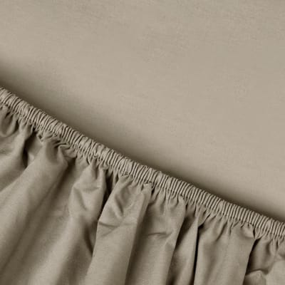Kayori Puro Hoeslaken Katoen Perkal - 90x200cm - Matrasdikte 35 cm - Hotelkwaliteit - Zand