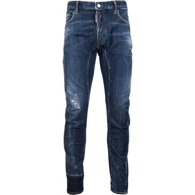 Dsquared2 Nette Biker Jeans Licht Gebruikte Stijl Blauwe Jeans