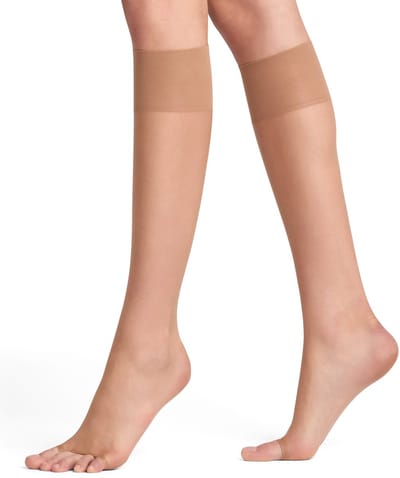 FALKE Shelina Toeless eenkleurig materiaal 12 DEN kniekousen dames transparant - maat 35-38