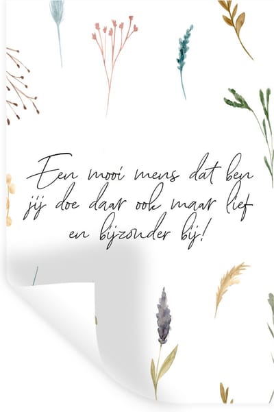 Muurstickers - Sticker Folie - Quotes - Vrienden - Vriendschap - Een mooi mens dat ben jij - Spreuken - 20x30 cm - Plakfolie - Muurstickers Kinderkamer - Zelfklevend Behang - Zelfklevend behangpapier - Stickerfolie