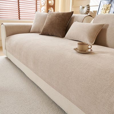 Nieuwe Moderne Minimalistische Chenille Bankmat Seizoenen Universeel Comfortabel Antislip High-End Vuilafstotende Zitkussenhoes Doek Handdoek 70x70cm 1pcs
