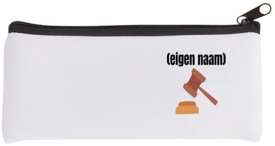 Akyol - rechter met hamer Etui - Advocaat - iemand die rechter is - met eigen naam - leuk cadeau voor iemand die rechter is - cadeau - kado - 20 bij 9 cm