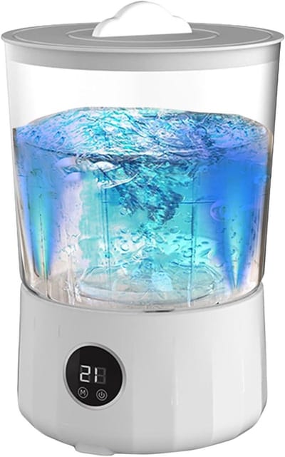 Mini Wasmachine - Kleine Reiniger - Reizen en Kamperen - Oplaadbaar en Draagbaar - 15 Liter - Wit