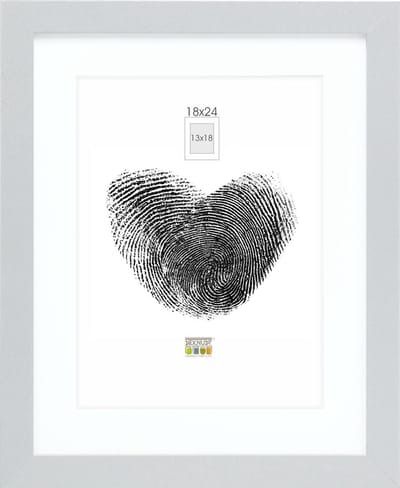 Deknudt Frames fotolijst - zilver met passe-partout - 13x18 / 18x24 cm