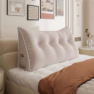 Groot driehoekig kussen met hoog hoofdeinde - Ergonomisch bed kussen voor tv kijken en lezen, verkrijgbaar in diverse maten en kleuren