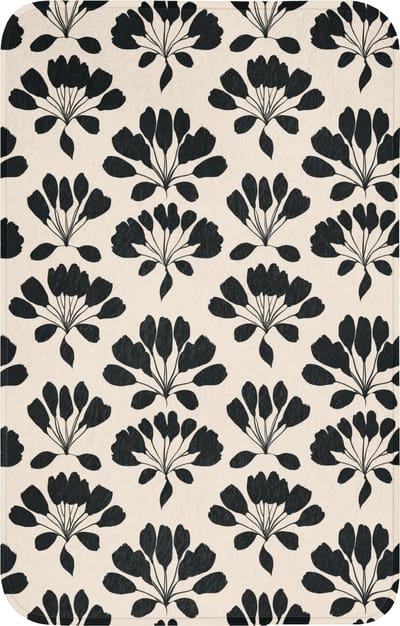 WC mat 50x80 cm - Antislip - Abstract - Patroon - Zwart - Toiletmat - Vloermat - Douchemat - Toilet tapijt - Toiletmatten