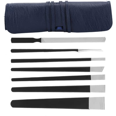 7pcs set Pedicure Knife Set Stainless Steel Ingrown Toenail Tools Professional Foot Pedicure Kit black