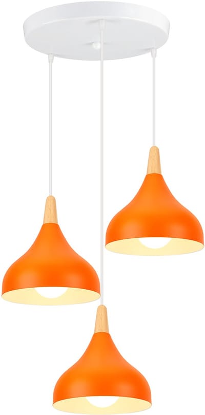 3 Hanglamp Moderne Slaapkamer Scandinavische Kroonluchter voor Woonkamer Keuken Restaurant Oranje