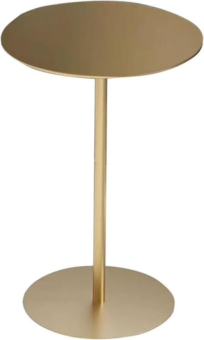 Hoge Bartafel - Pubtafel Keuken - Gezellig Borrelen - Stabiele Metalen Basis - 60x104cm - Goud