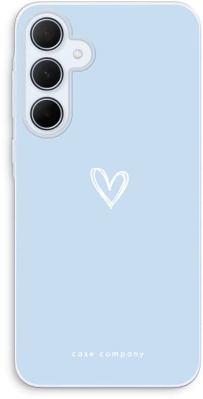 Case Company® - Hoesje geschikt voor Samsung Galaxy A35 hoesje - Klein Hart Blauw - Soft Cover Telefoonhoesje - Bescherming aan alle Kanten en Schermrand