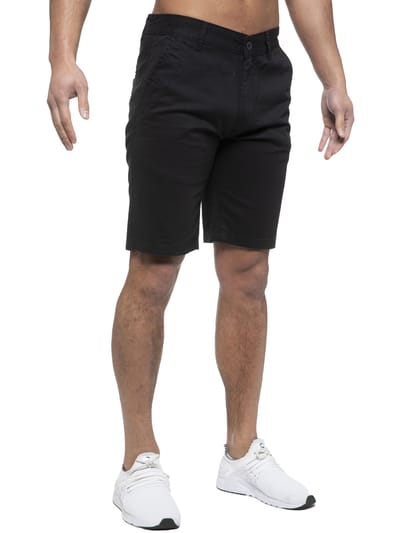 Enzo | Heren Chino Korte Broek In Zwart