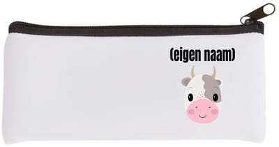 Akyol - koeienkop met eigen naam Etui - Koe - boeren/koeien liefhebbers - iemand die houdt van koeien - verjaardag - cadeau - kado - 20 bij 9 cm