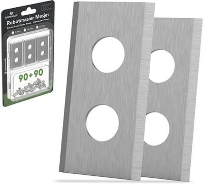 To the South® Universele Robotmaaier Mesjes geschikt voor Worx Landroid, Central Park, Einhell, Fuxtec, Grouw, Güde, Kress, LandXcape, NAC, Orbex, Parkside, Scheppach, Texas, Zoef, Mowox, Practixx, Ecovacs & Ferrex R800 Smart - Staal - 90 Stuks