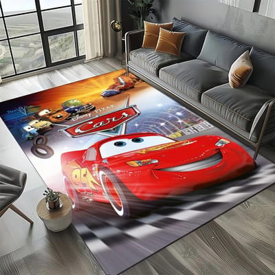 Auto's Disney Bliksem McQueen Cartoon Tapijt Slaapkamer Woonkamer Huis Bank Deurkleed Huisdecoratie Kind Groot Vloerkleed Cadeau 50x80cm