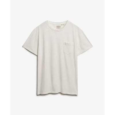 Superdry - Classic Cotton Linen Pocket T-shirt Relaxed Pasvorm - Heren - T-shirts