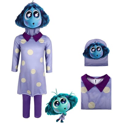 Anime Film Inside Out Blij Cosplay Kostuum Boosheid Angst Cos Outfits Voor Volwassen Kinderen Halloween Podiumoptreden 140&Inside Out2 blue