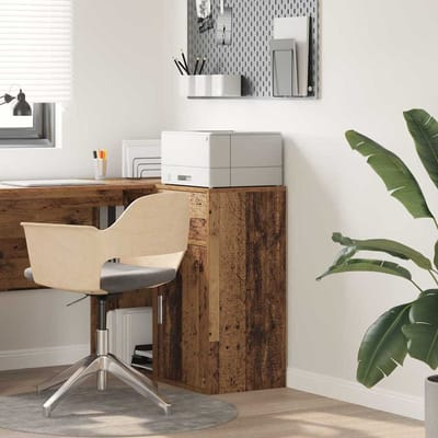 vidaXL - Dressoir - met - lade - Oudhout - 38 - x - 34 - x - 75 - cm