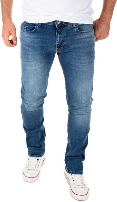 WOTEGA Heren Jeans Justin – Slim Fit – Katoen Stretch – Blauw – 5-pocket
