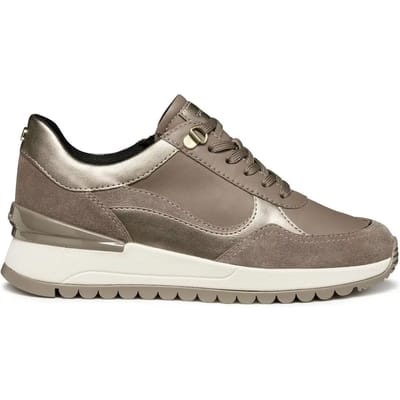 GEOX DESYA DAMES Sneakers - BRUIN/ZAND - Maat 38