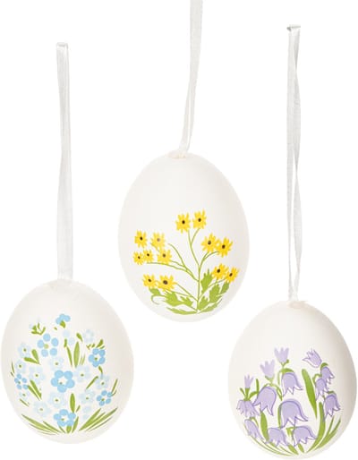 Paaseieren met delicate bloemmotieven voor een feestelijke paasdecorat