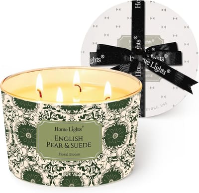 Geurkaarsen met 4 wicks van sojawas - 510g - Schoon branden - 50 uur brandduur - Ideaal voor woondecoratie of als cadeau