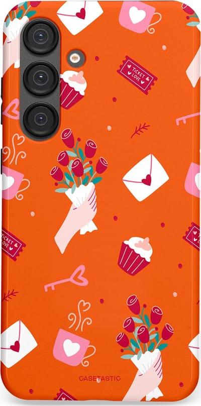 Casetastic Hoesje Geschikt voor Samsung S25 Plus - Stijlvolle Beschermende Duo-layer Case - Valentijnsdag Feest