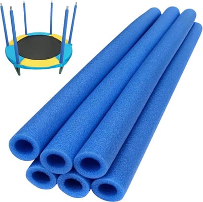 Trampoline Paalhoezen - Schuim Padding - Veilig Stuiteren - Scheurvast PE Schuim - 88cm Lengte - Blauw