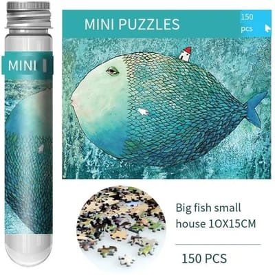 150 Mini Reageerbuis Puzzel Decompressie Cartoon Puzzelstukjes Cadeau Legpuzzel Op Maat Reis Papieren Puzzels voor Kinderen Volwassene