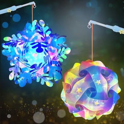 Dailygoody - Lantaarn voor Kinderen - Knutselset - Doe-Het-Zelf Lantaarns - 2 Stuks - Creatieve Lantaarnoptocht - Geschikt voor Feestelijke Geleg